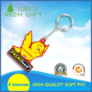 Promotional Custom Fashion 3D Soft PVC Rubber Keychain for Advertising Souvenir Gifts