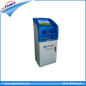 Self Service Bank Card Payment Kiosk with Card Reader, Barcode Scanner